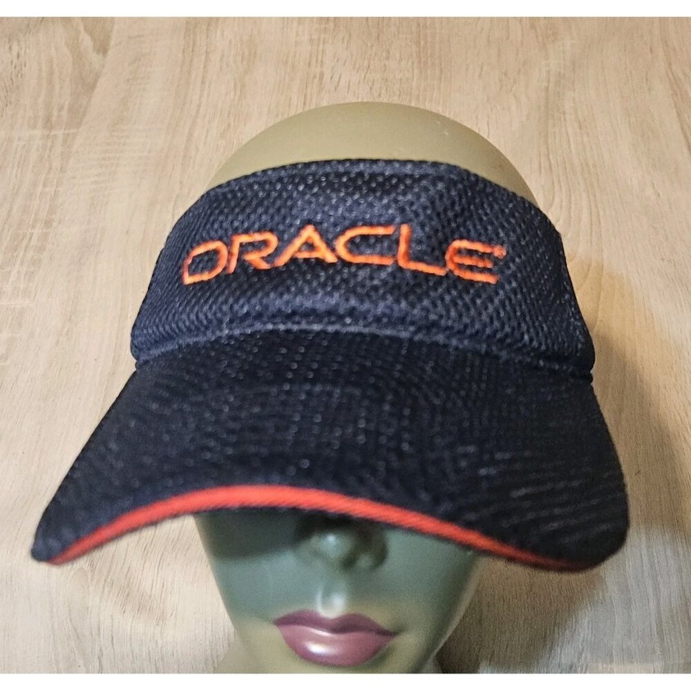 Oracle Navy Blue Visor Hat Cap One Size Adjustable Strap Back